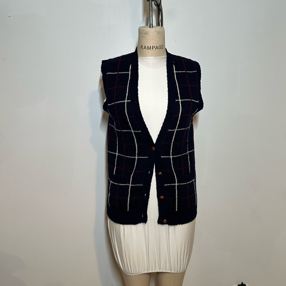 Nordstrom Navy Wool Sweater vest